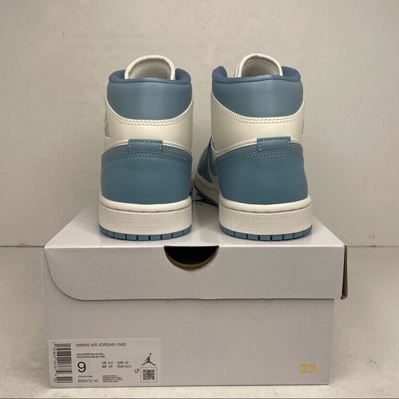 Nike Air Jordan 1 Retro Mid WMNS “UNC/University Blue” NEW 2022 - Picture 4 of 4